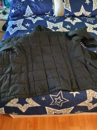 Chaquetón acolchado hombre gris oscuro