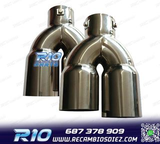 PACK 2 COLAS ESCAPE REDONDA DOBLE ACERO INOX