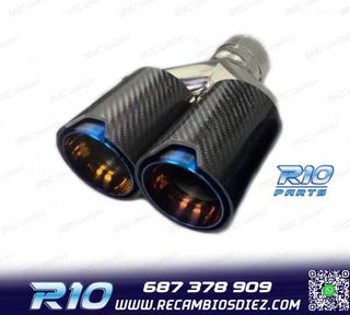COLA ESCAPE IZQUIERDA BMW LOOK M PERFORMANCE AZUL CARBONO