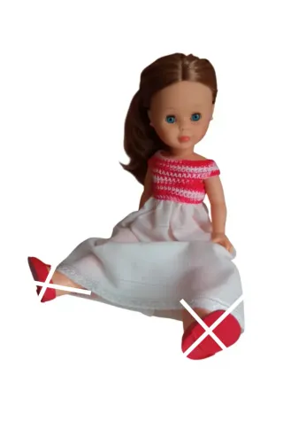 Vestido artesanal para Nancy (sin zapatos)