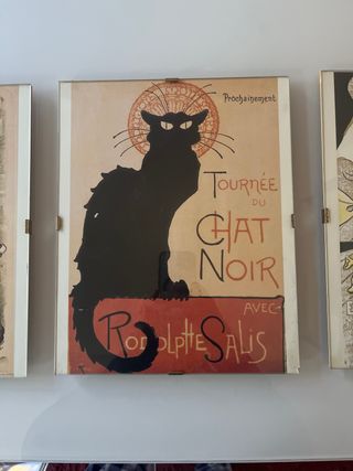 Cuadros Vintage Francés Moulin Rouge Chat Noir