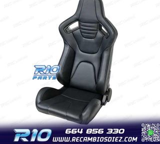 ASIENTO BAQUET UNIVERSAL CUERO NEGRO LOOK EVO