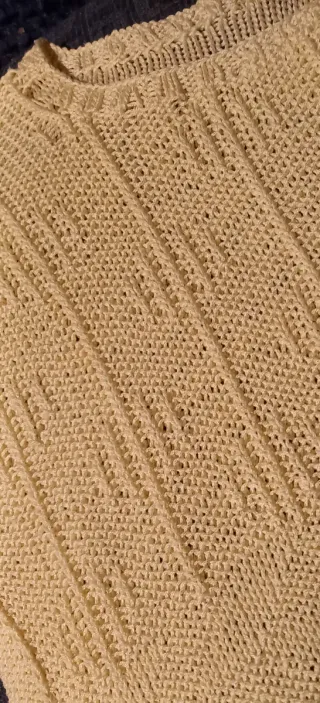 Maglione fatto a mano beige taglia unica