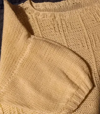 Maglione fatto a mano beige taglia unica