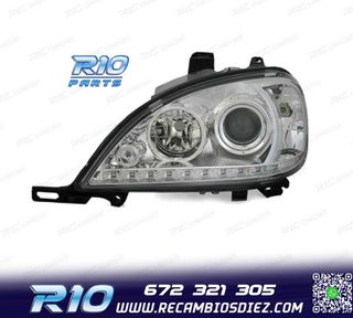 FAROS MERCEDES CLASE ML W163 02-05 LUZ DIURNA FONDO CROMO