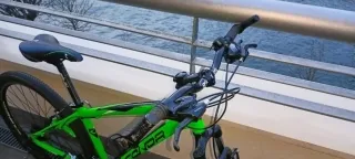 Bici Montaña Verde Resistente con Cuernos