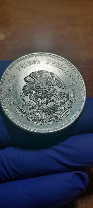 Moneda Plata 5 Pesos 1948 México