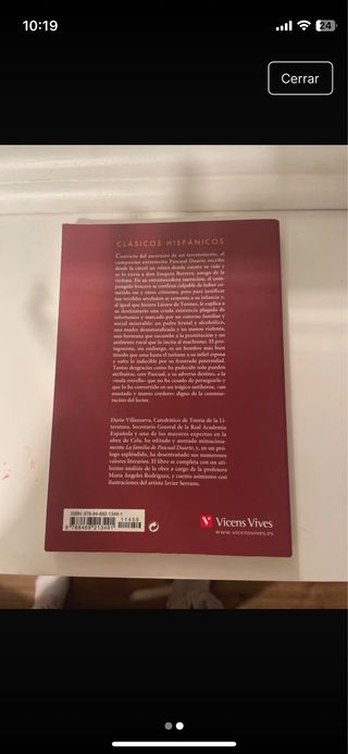 Libro La Familia de Pascual Duarte
