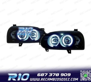 FAROS VOLKSWAGEN VW GOLF 3 OJOS ANGEL CCFL FONDO NEGRO CCFL