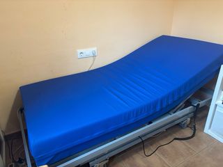 Cama geriátrica con carro elevador y colchón