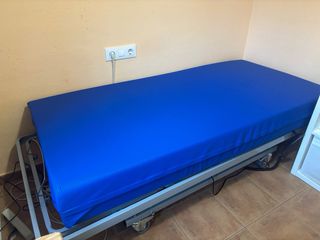 Cama geriátrica con carro elevador y colchón
