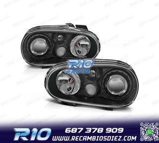 FAROS VOLKSWAGEN VW GOLF 4 LOOK R32 FONDO NEGRO