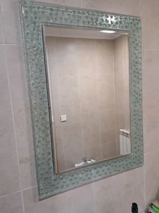 Espejo de baño decorativo cristal