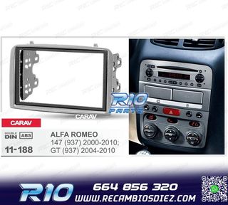 MARCO GRIS RADIO 2-DIN PARA ALFA ROMEO 147 Y GT