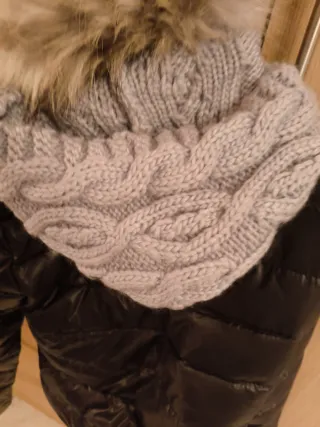 Giubbino donna con cappuccio pelliccia tg M