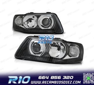 FAROS AUDI A3 8L 00-03 LUPA FONDO NEGRO