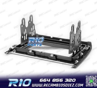 MARCO NEGRO COMPLETO RADIO 2-DIN PARA VOLKSWAGEN VW POLO 14+