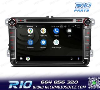 RADIO GPS ANDROID 11 PARA VOLKSWAGEN VW SEAT SKODA CARPLAY F