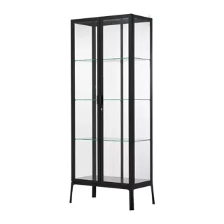 Vitrina IKEA MILSBO Negra Cristal Metal