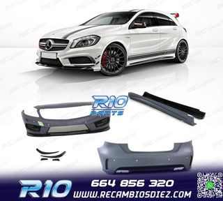 KIT CARROCERIA MERCEDES CLASE A W176 LOOK AMG A45 PDC Y LAVA