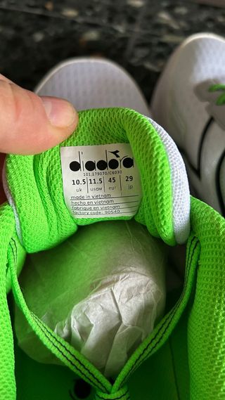 Zapatillas Diadora Running Blancas y Verdes