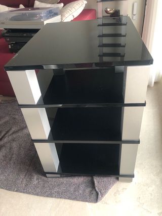 Mueble auxiliar Spectral cristal y aluminio