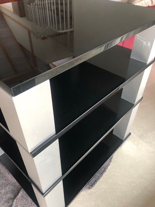 Mueble auxiliar Spectral cristal y aluminio