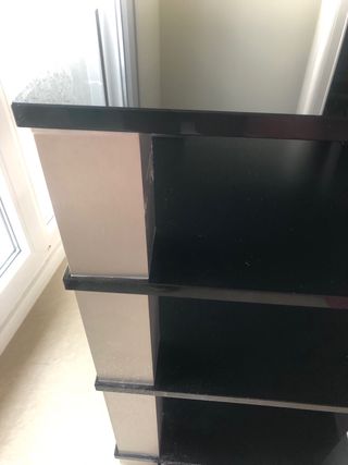 Mueble auxiliar Spectral cristal y aluminio