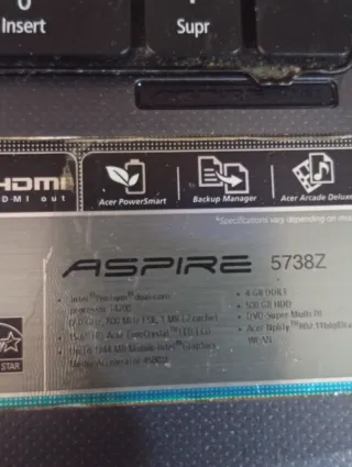 Portátil Acer Aspire 5738Z Piezas