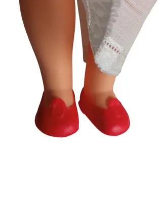 Antiguos zapatos rojos de botón originales Famosa