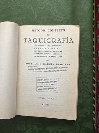 Método completo de taquigrafía . Sistema Marti