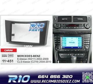 MARCO NEGRO RADIO 2-DIN MERCEDES CLASE-E W211 CLASE-CLS W219
