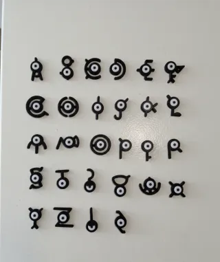 Set 28 Imanes Nevera Unown Pokemon