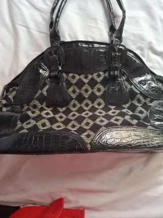 Bolso Adolfo Dominguez Negro y Plateado y otros