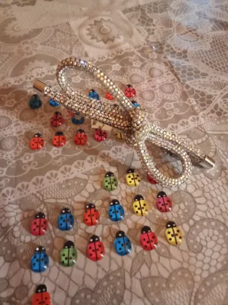 Fiocco capelli argento brillantato