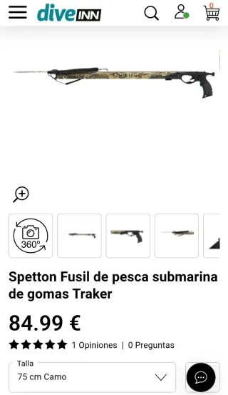 Fusil pesca submarina 75 cm