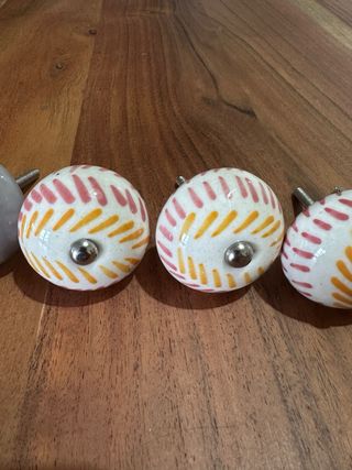 Tiradores de porcelana decorados (6 unidades)