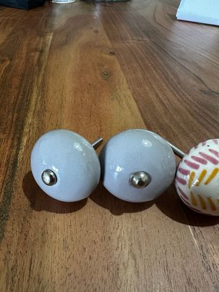 Tiradores de porcelana decorados (6 unidades)