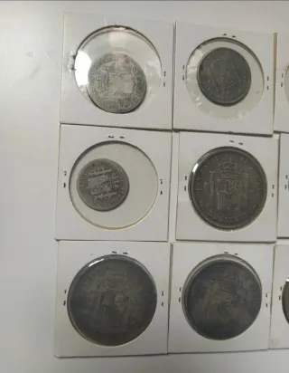 Lote monedas España plata