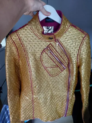 Chaqueta Custo Dorada Lana y Oro