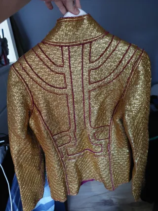 Chaqueta Custo Dorada Lana y Oro