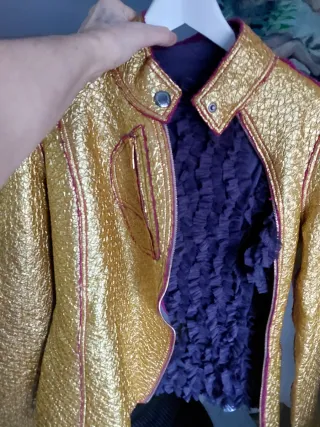 Chaqueta Custo Dorada Lana y Oro