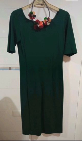 Vestido verde Benetton talla 36