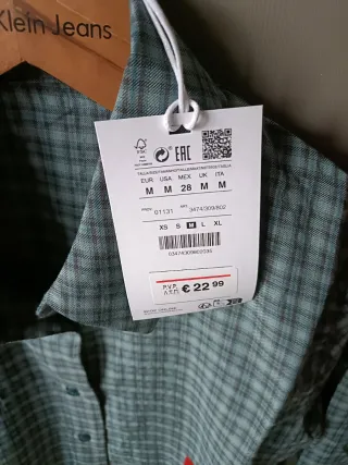 Camisa cuadros Pull&Bear M/38 NUEVA