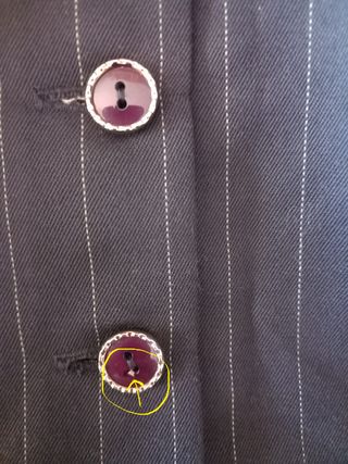 Falda pichi vintage negra con finas rayas grises