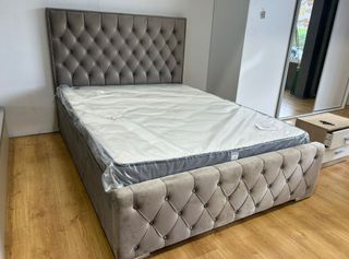 Cama tapizada terciopelo ¡ENVIO Y PAGO EN CASA!