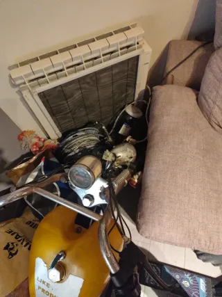 Mini moto chopper amarilla