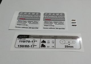 Pegatinas Aprilia RS 125 transparentes