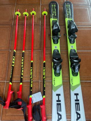 Esquís Head Junior y Bastones Leki