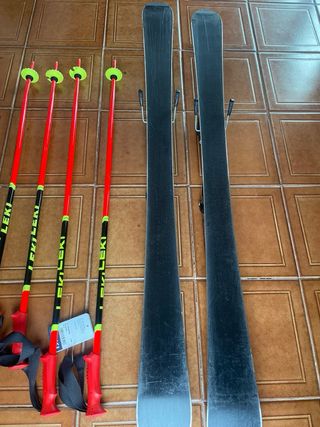 Esquís Head Junior y Bastones Leki